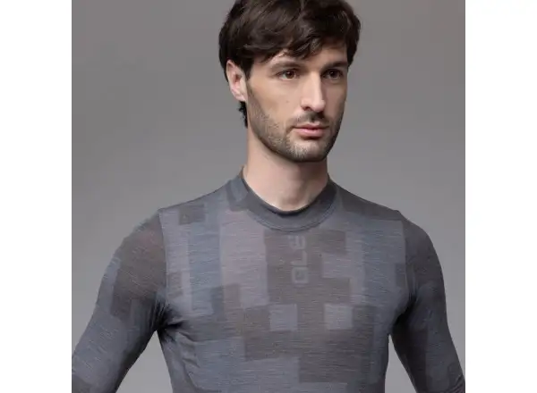 Alé Intimo Knitted Herren Unterhemd lange Ärmel Grey