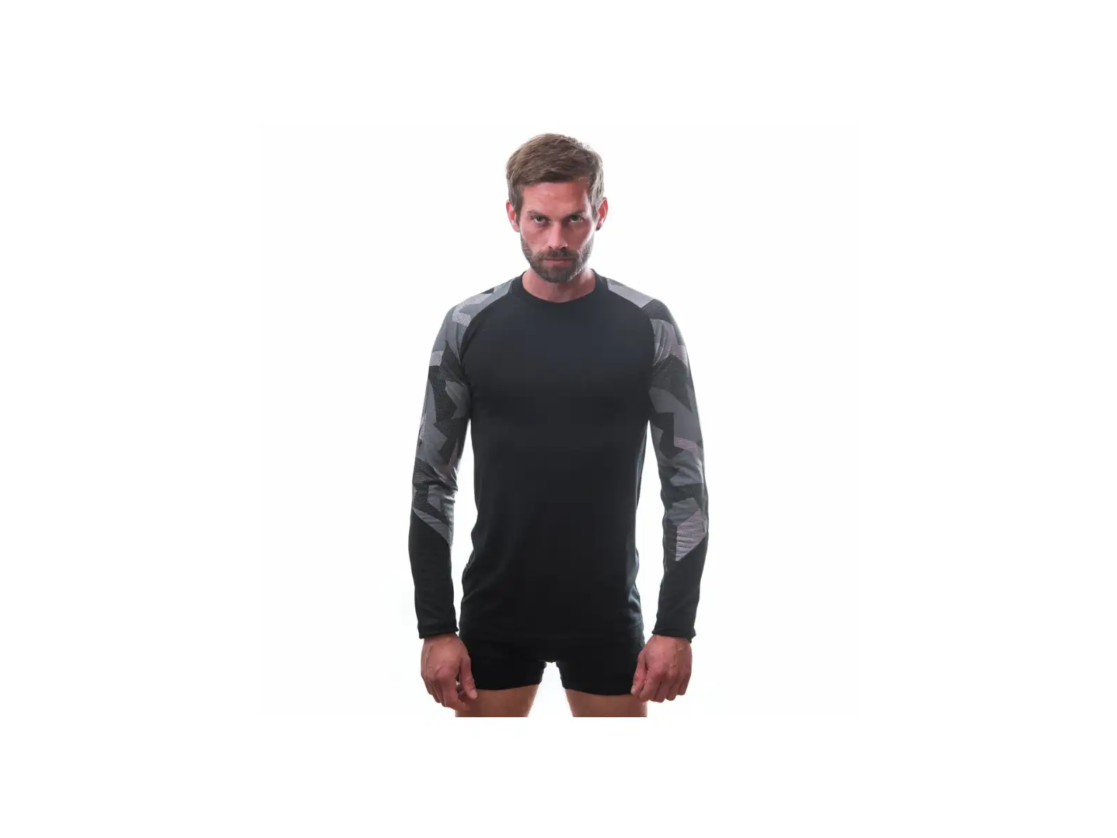 Sensor Merino Impress Herren Thermounterwäsche Langarm schwarz/Camo