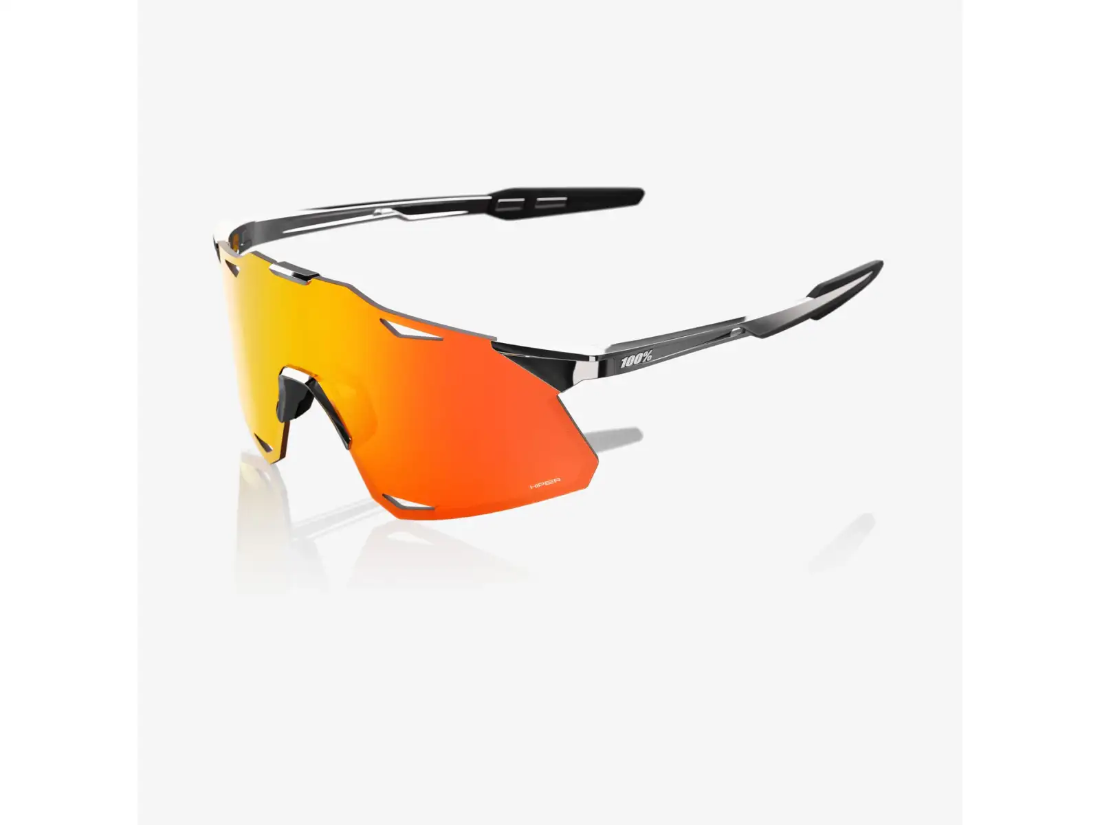 100% Hypercraft Brille Black Chrome/HiPER Red Mirror