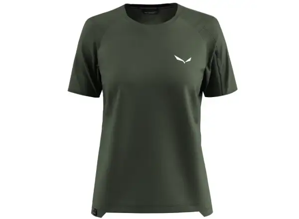Salewa Puez AM Hyb Damen T-Shirt kurzarm Dark Olive
