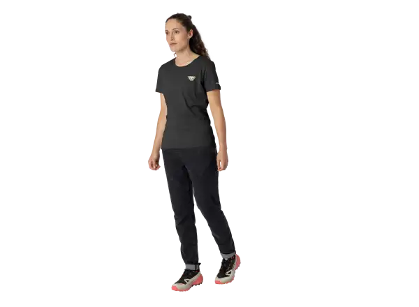Dynafit 24/7 Graphic Damen T-Shirt Kurzarm Black Out/Trail Crew
