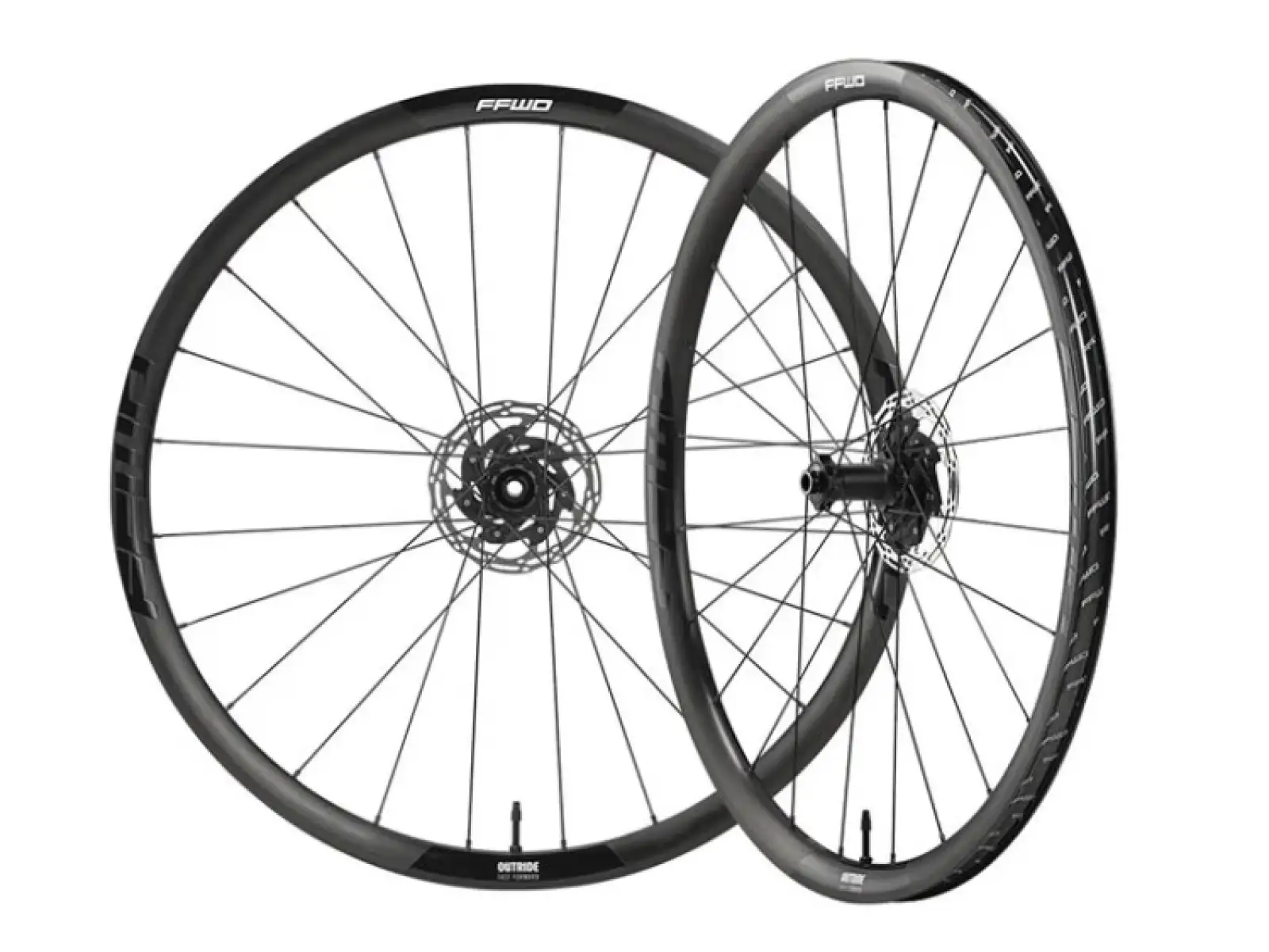 FFWD Outride geflochtene Gravel-Räder, DT Swiss 350 Naben Matt Black
