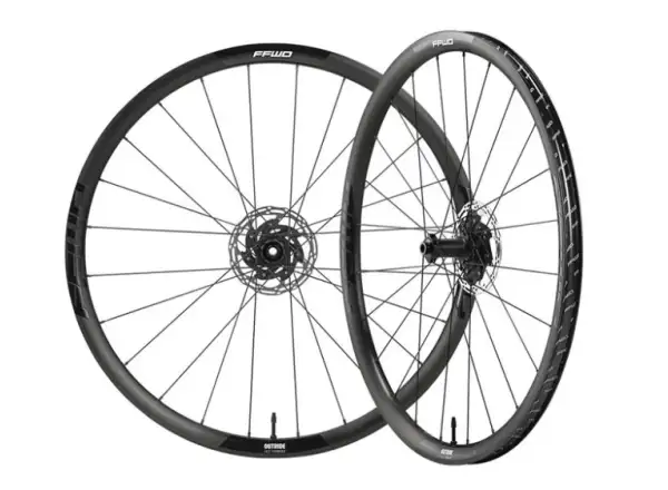 FFWD Outride geflochtene Gravel-Räder, DT Swiss 350 Naben Matt Black