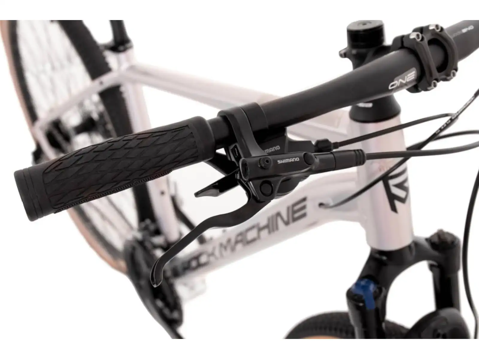 Rock Machine CrossRide 300 glänzend silber/schwarz Trekkingrad.