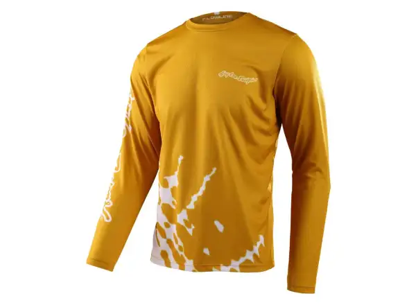 Troy Lee Designs Flowline Herren Langarmshirt Big Spin Gold Flake