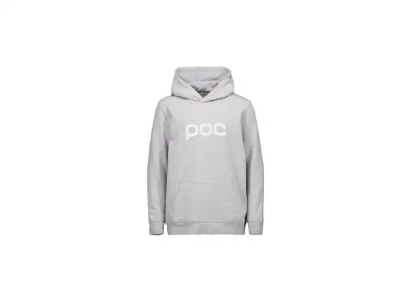 POC Hood Jr Kinder-Kapuzenpullover Grey Melange/Hydrogen White