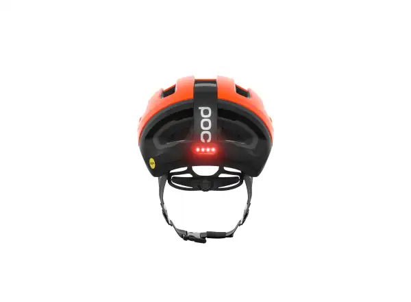 POC Omne Beacon MIPS Rennradhelm Fluorescent Orange Matt/Uranium Black Matt