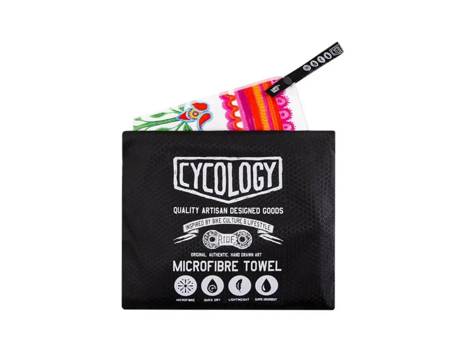Cycology White Frida Handtuch mit weißem Muster