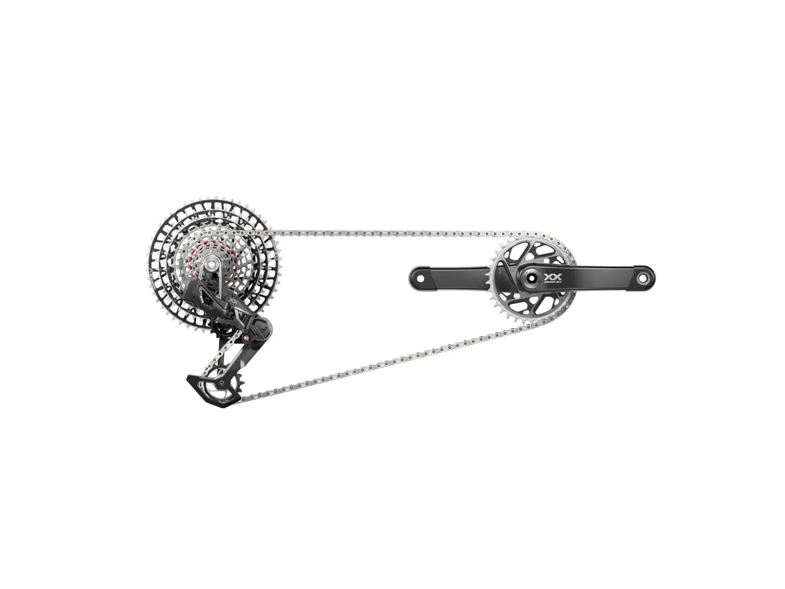 Sram XX SL Eagle Transmission T-Type AXS Gruppe mit Powermeter