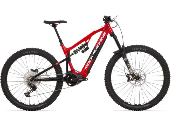 Rock Machine Blizzard INT e70-297 E-Mountainbike in Gloss Rot/Weiß/Schwarz.