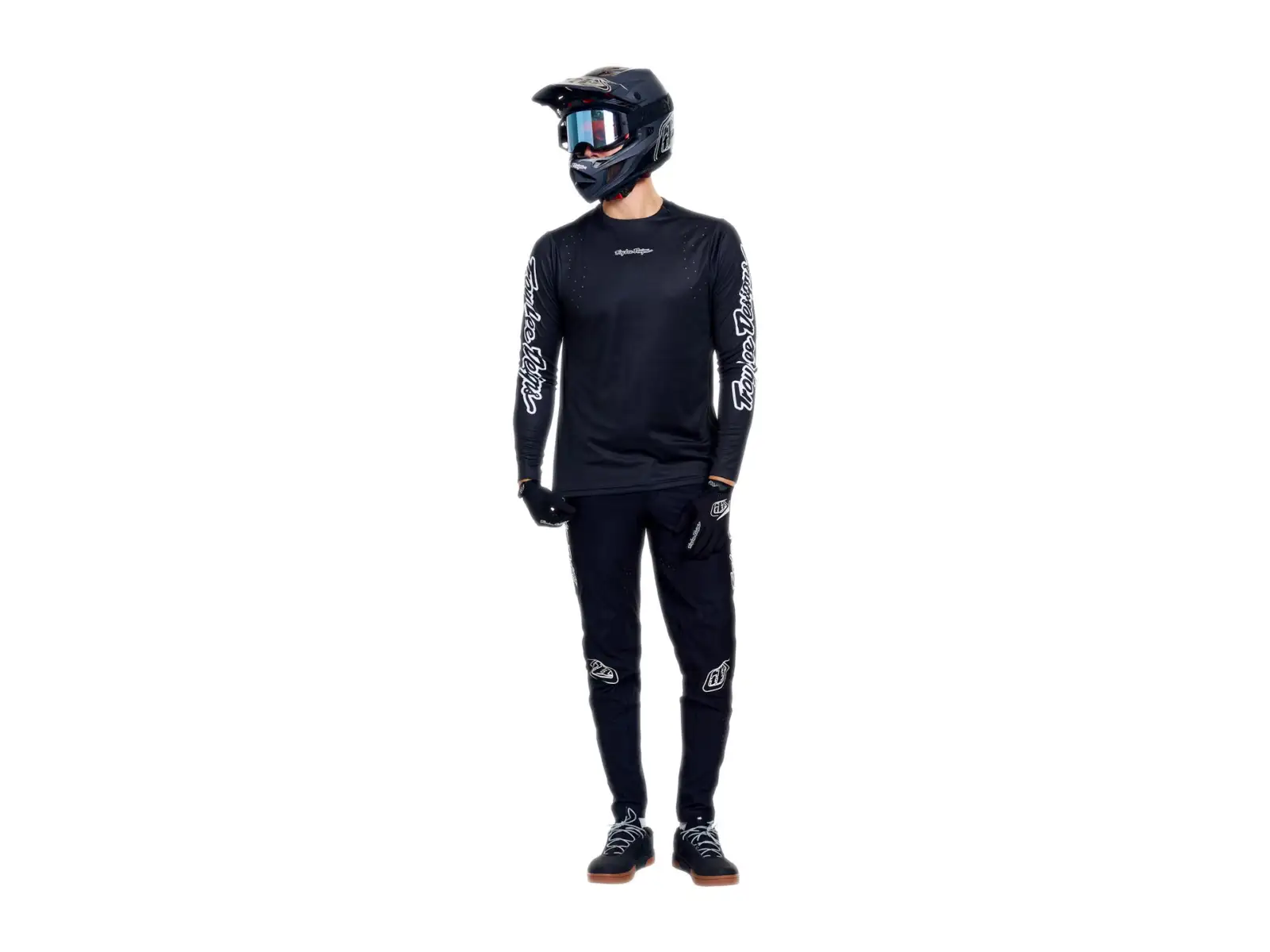 Troy Lee Designs Sprint Pro Herren-Trikot Langarm Mono Black