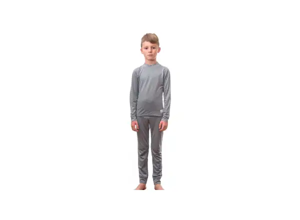 Sensor Merino Active Set Junioren langärmeliges Shirt + Hose grau