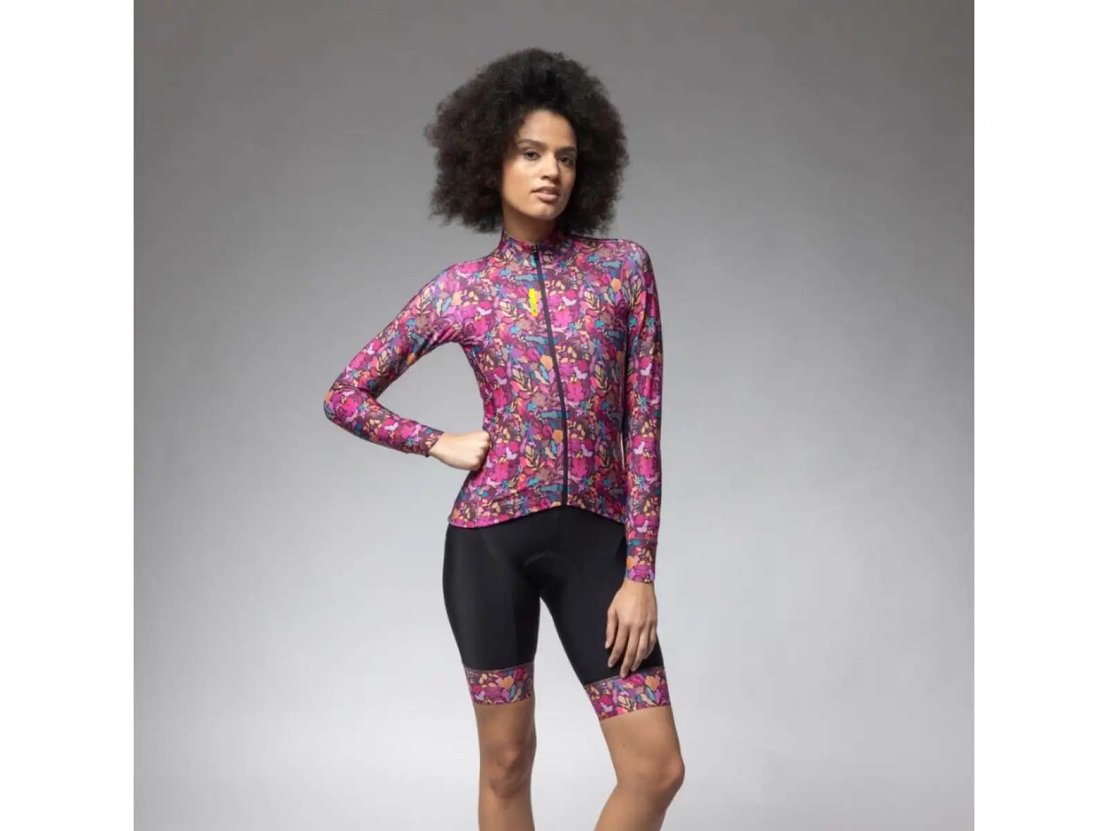 Alé Pragma Flowery Damen Langarmtrikot Pink