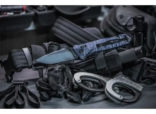 TB Outdoor CAC S200 Französische Armee PA6 FV Messer Textur schwarze
