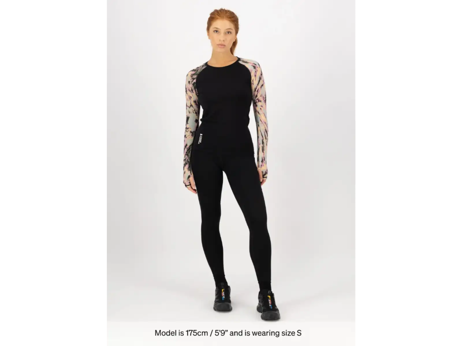 Mons Royale Bella Merino Damen T-Shirt langer Ärmel Rad Things/Black