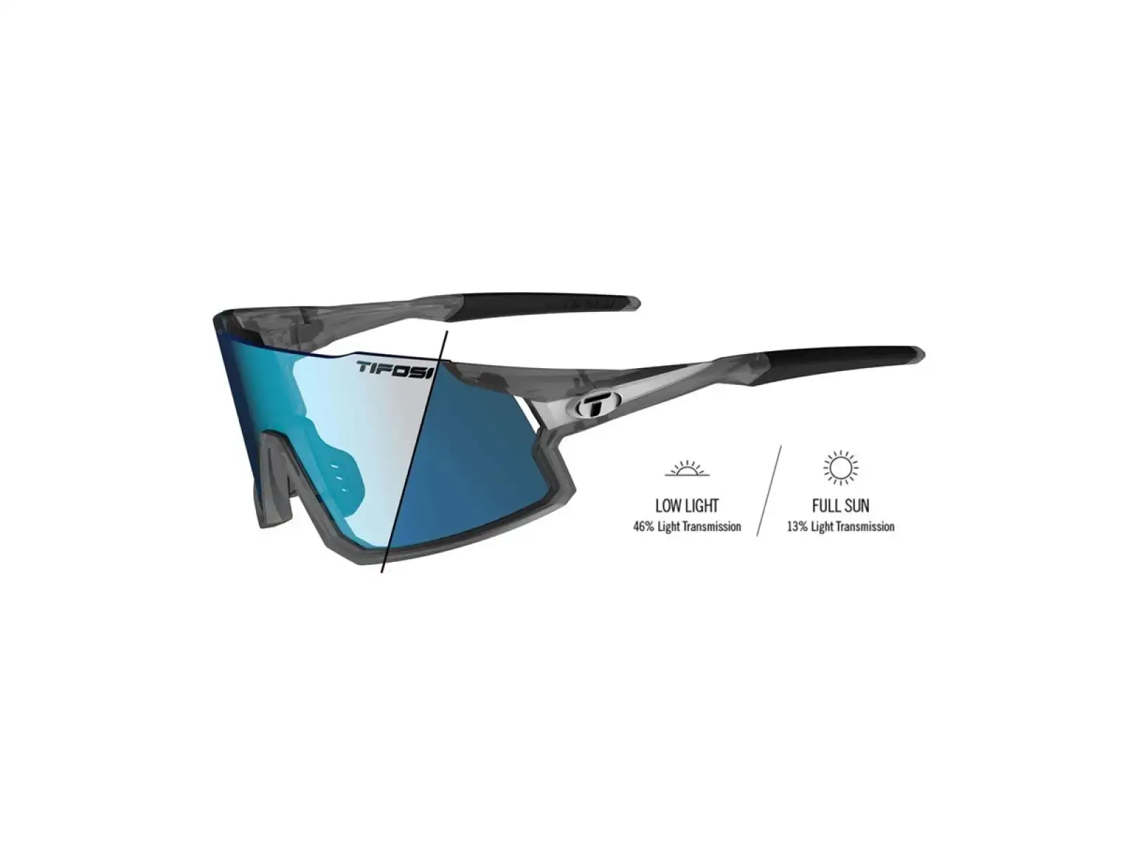 Tifosi Stash Sportbrille Matte Smoke/Clarion Blue Fototec
