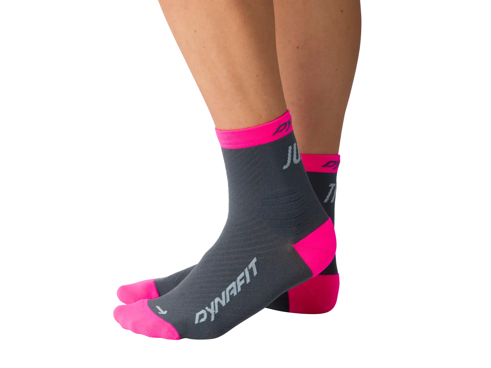 Dynafit Trail Mid Laufstrümpfe Cinder/Pink Glo