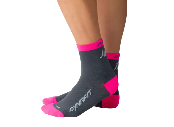 Dynafit Trail Mid Laufstrümpfe Cinder/Pink Glo