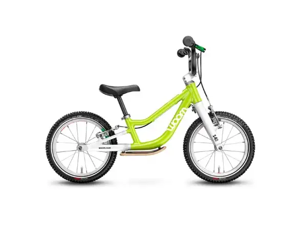 Woom 1 Plus Eidechse Limette 14 Kinder Laufrad