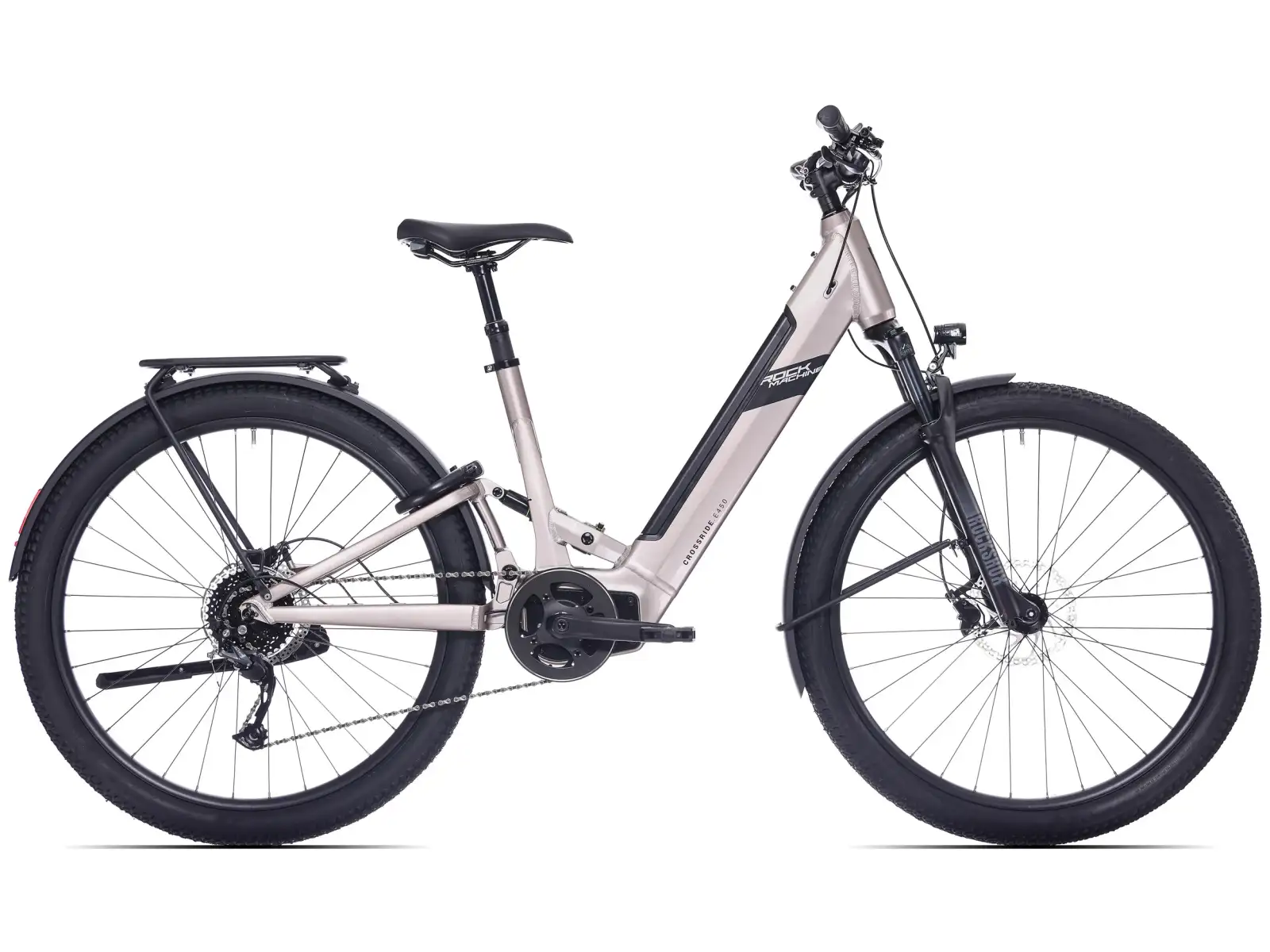 Rock Machine Crossride e450 FS Tiefeinsteiger E-Fully Sand Grey/Black