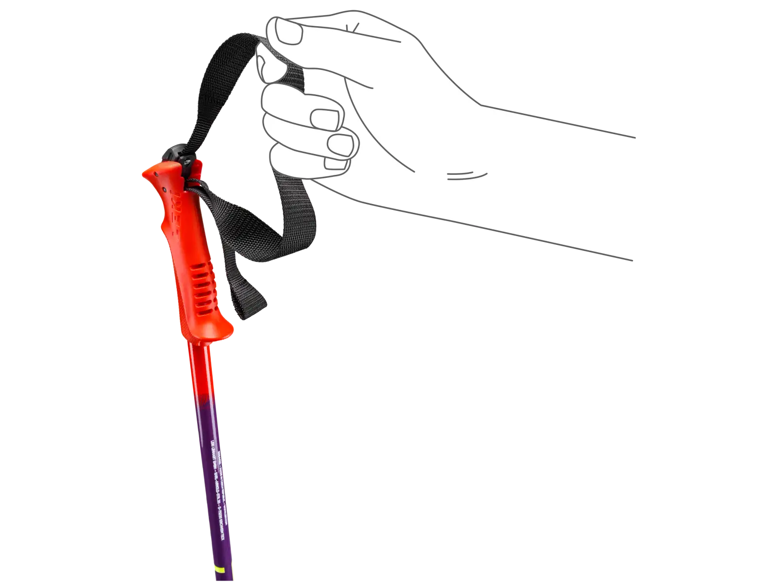 Leki Racing Kids Kinder-Skistöcke Bright red-violet-neonyellow