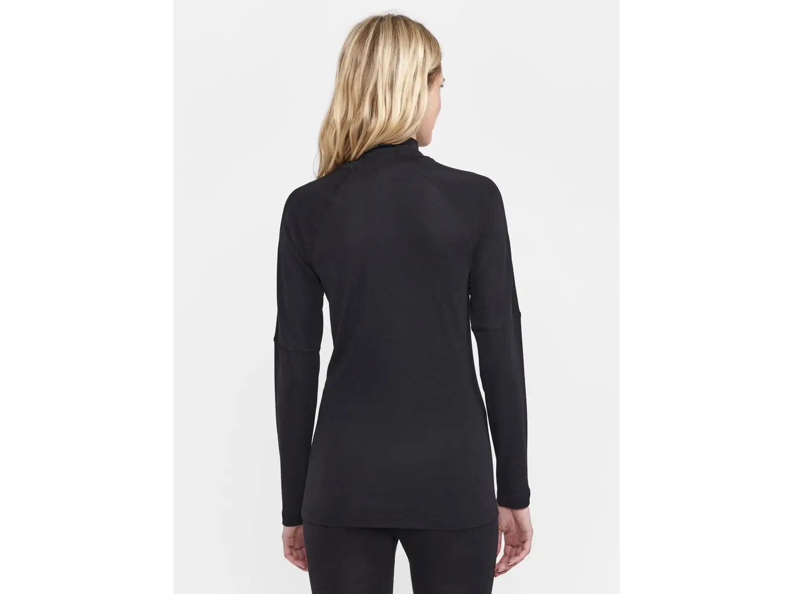 Craft ADV Wool Merino Damen Langarmshirt mit Reißverschluss schwarz