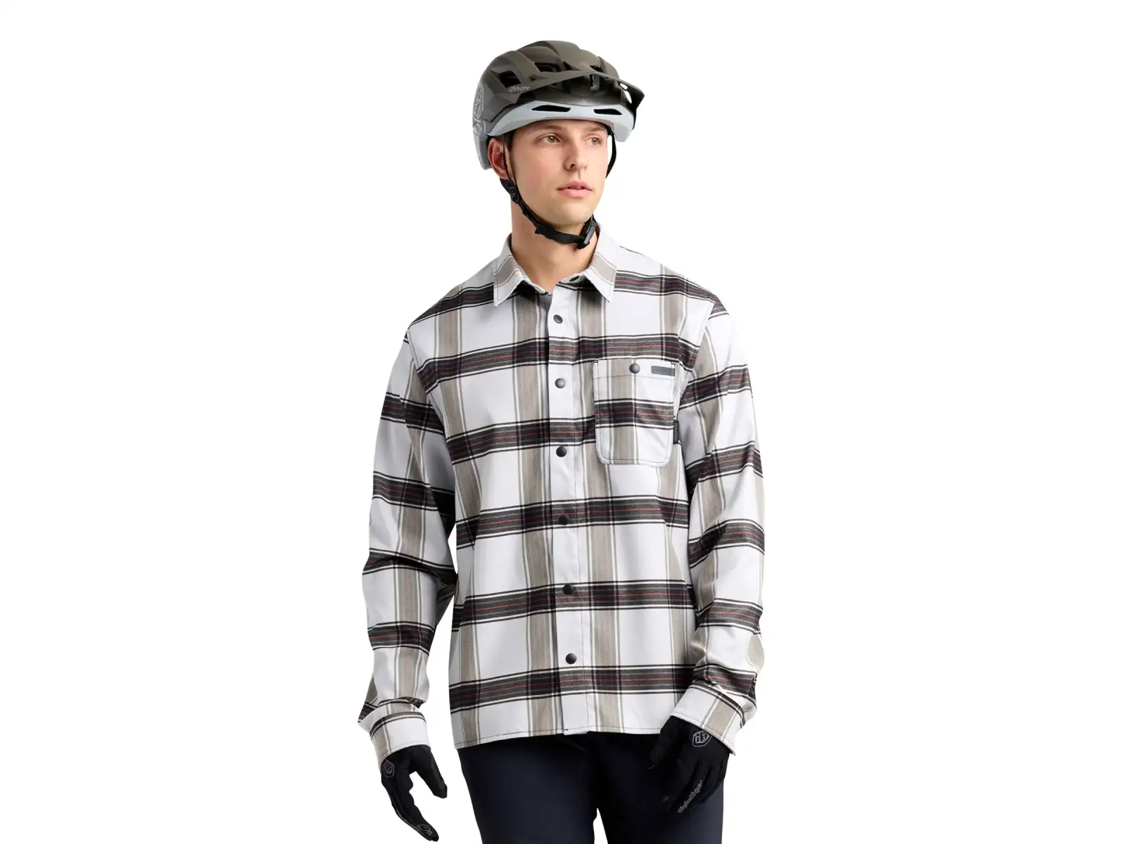 Troy Lee Designs Grind Flannel Paid Herrenhemd Mist
