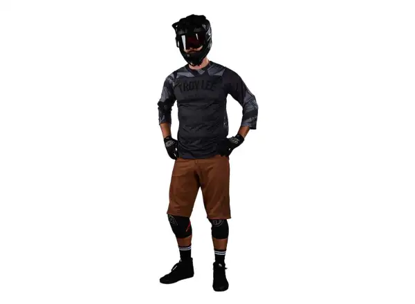 Troy Lee Designs Ruckus Herrentrikot 3/4 Ärmeln Camber Camo, Schwarz Heather