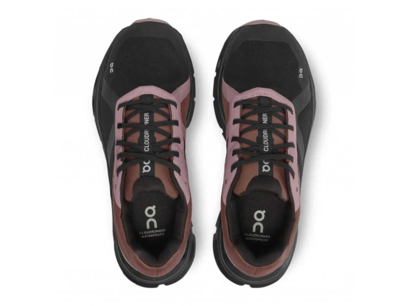 On Cloudrunner Waterproof Damen Laufschuhe Schwarz/Weinrot