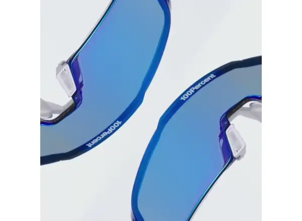 100% Korbin RBH Brille Gloss Blue Holographic/HiPER Royal Blue Mirror Lens