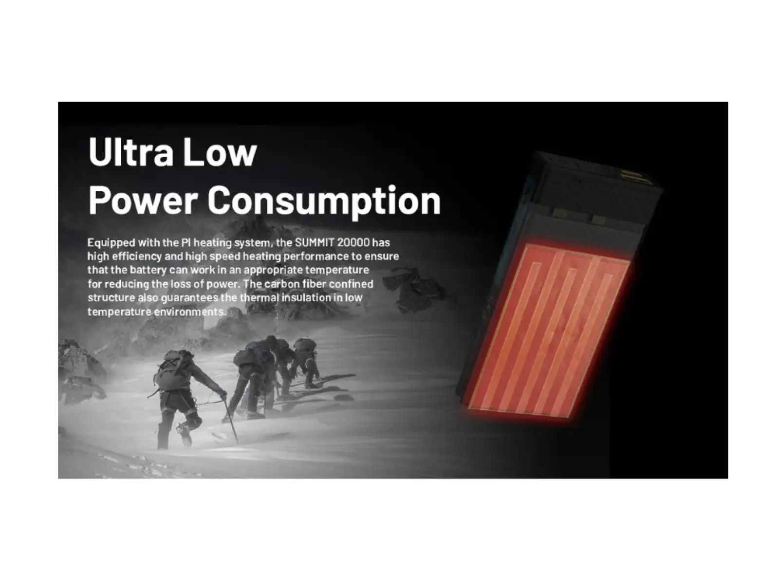 Nitecore leistungsstarke Powerbank für Frost SUMMIT 20000, USB-C, bis 3A Ausgang, 20000 mAh