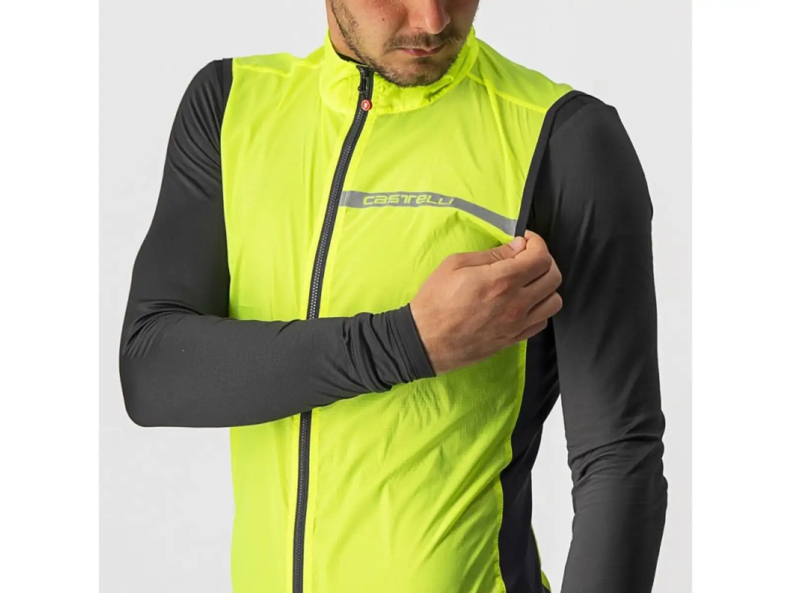 Castelli Squadra Stretch Herrenweste yellow fluo/dark gray