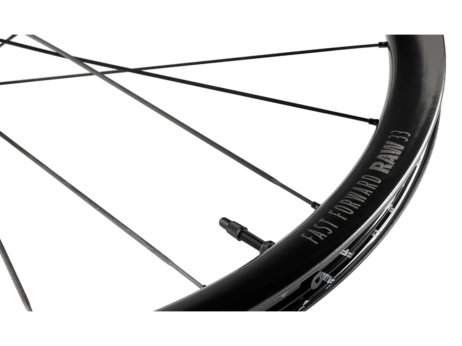 FFWD RAW CS 33 Straßenrad-Radsatz, glänzendes Schwarz