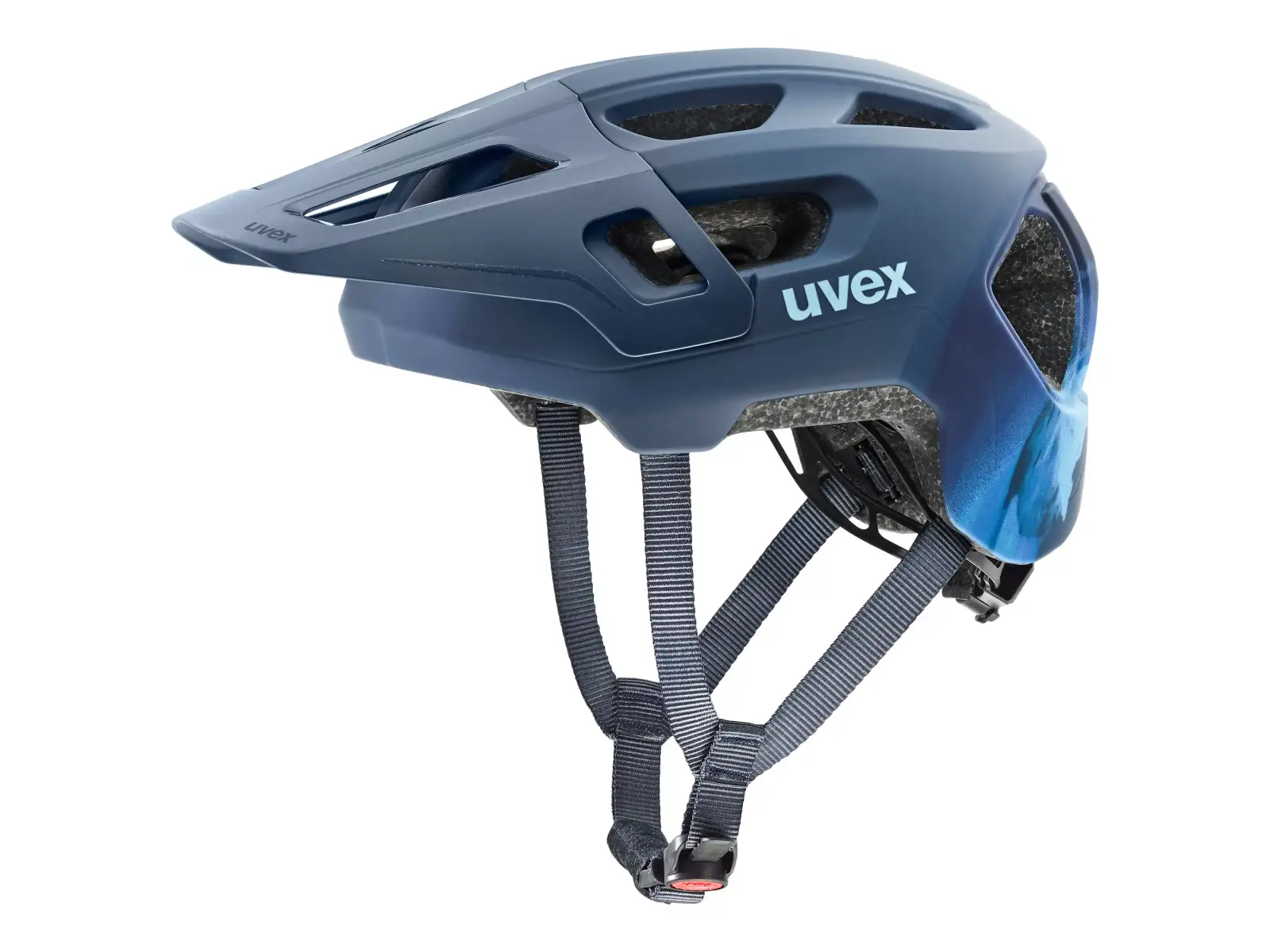 Uvex React JR Fullface MTB Helm Dusk blue matt