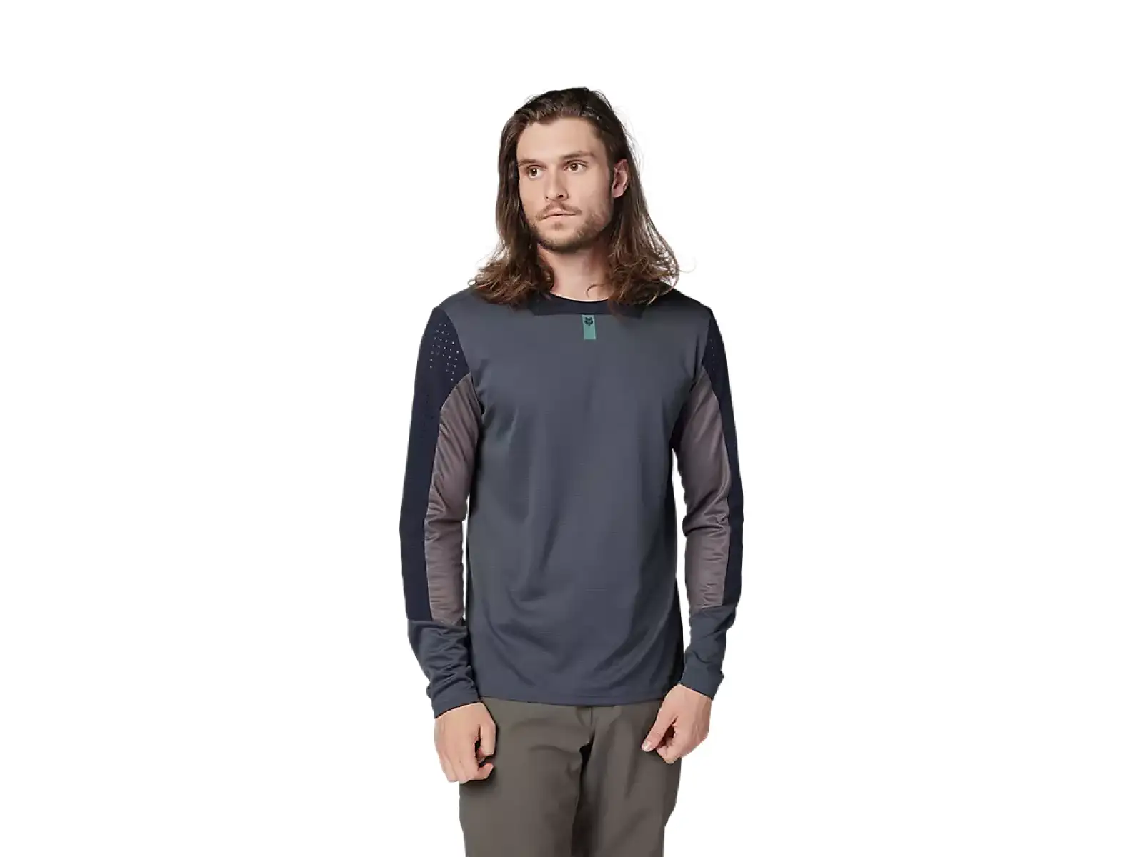 Fox Defend Herren Langarmtrikot Graphit