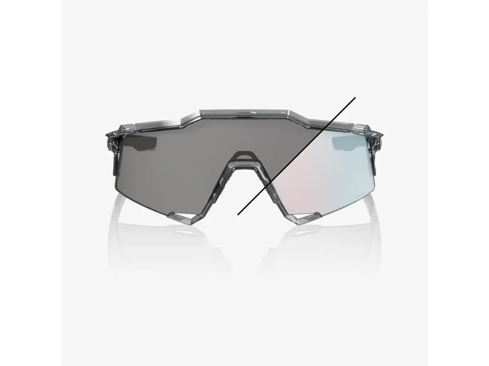 100% Speedcraft Sonnenbrille – Translucent Grey mit Rose Gold Mirror Photochromic