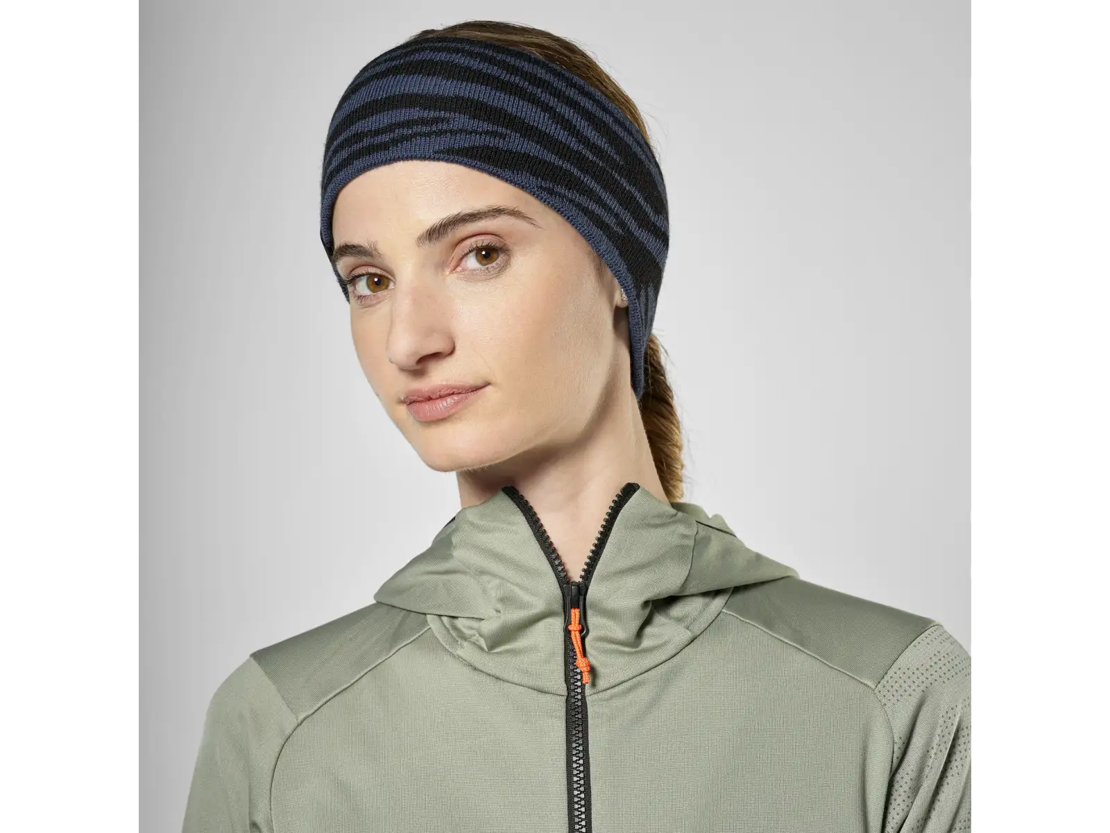 Salewa Sella Alpine Merino Crevasse Stirnband Dark Denim