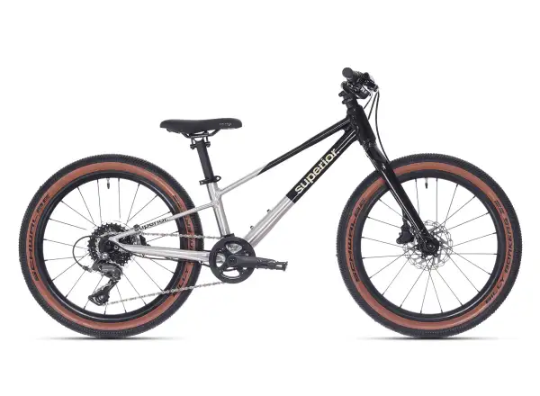 Superior TEAM 20 Kindefahrrad Gloss Brushed Alu / Rainbow Black 9.0"