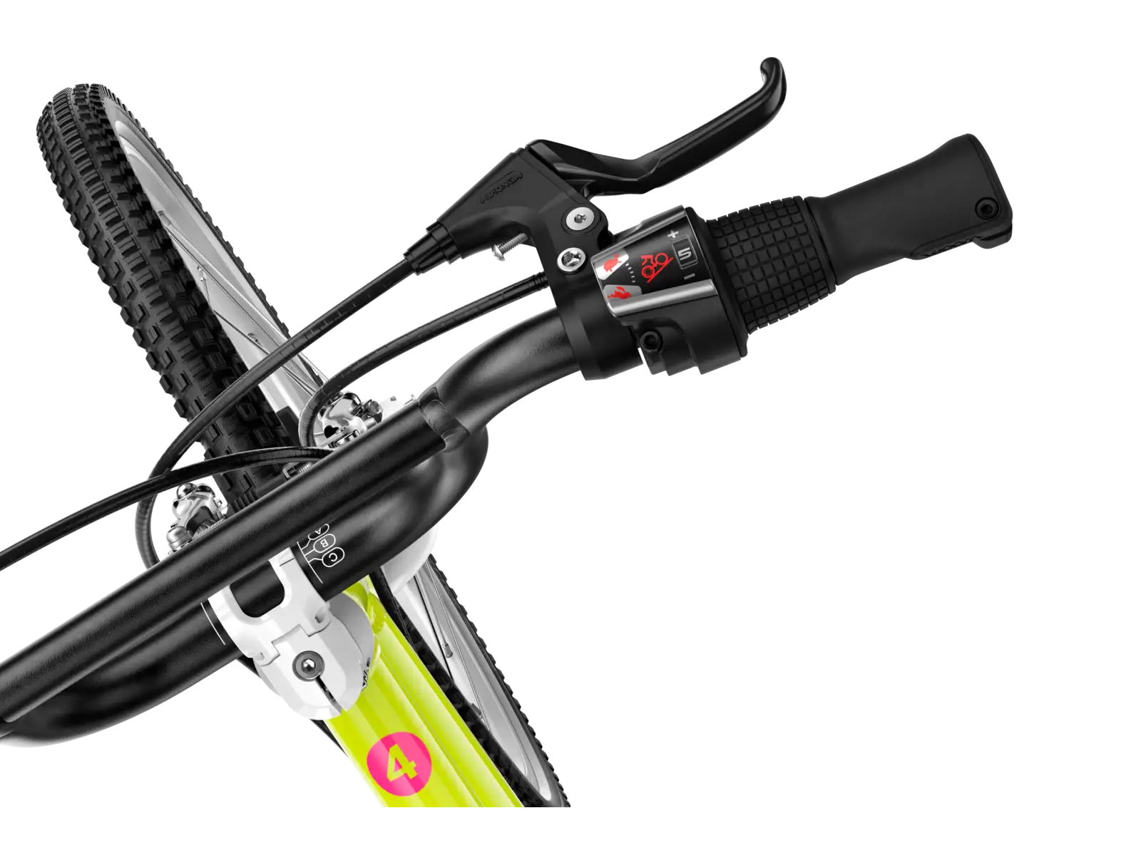Woom GO 4 Kinderfahrrad neon lime