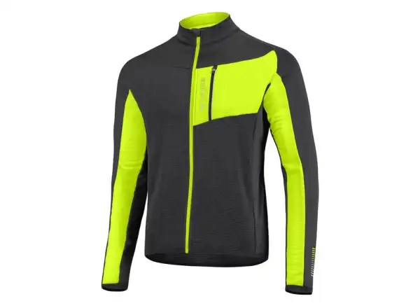 Etape Core Herrentrikot mit langen Ärmeln in Schwarz/Gelbfluo