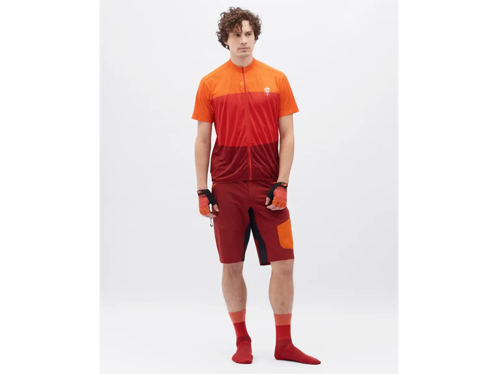 Silvini Rango Pro Herren-Bermudas Merlot/Orange