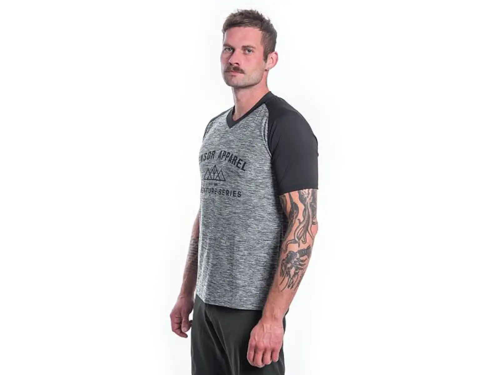 Sensor Charger Herren Trikot Kurzarm grau/schwarz