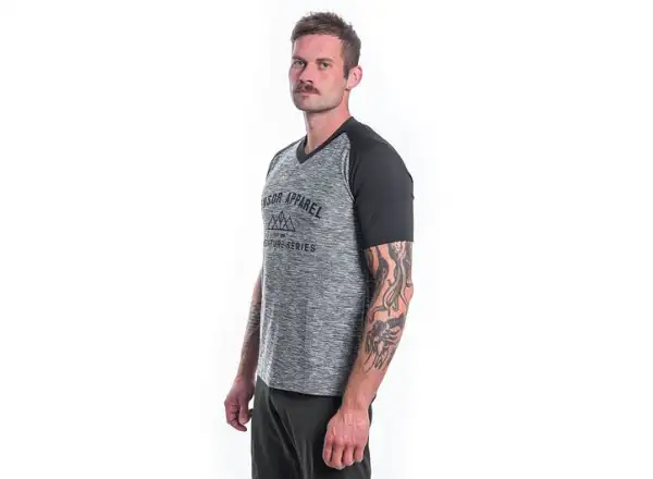 Sensor Charger Herren Trikot Kurzarm grau/schwarz