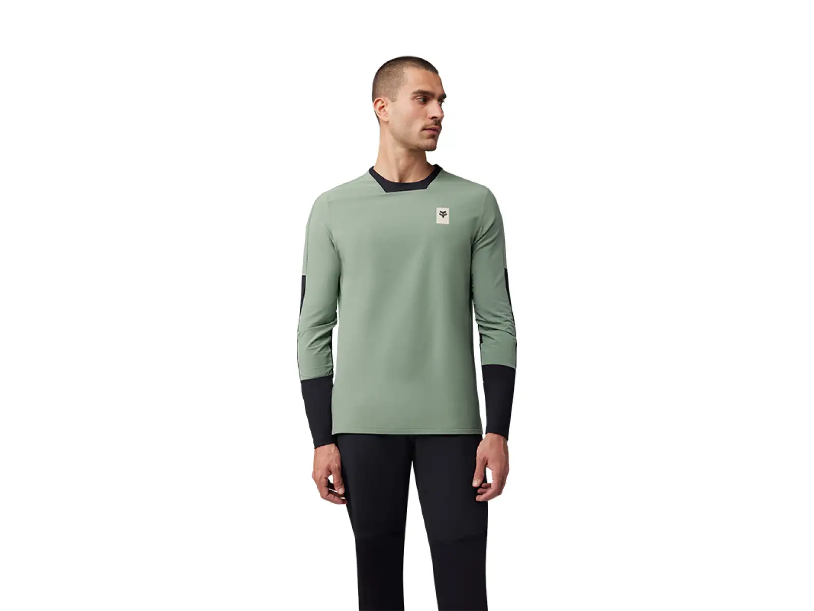 Fox Defend Thermal Herren Langarmtrikot Moos