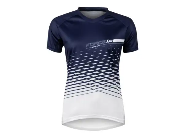 Force Angle MTB Damen Radtrikot Kurzarm Weiß/Blau