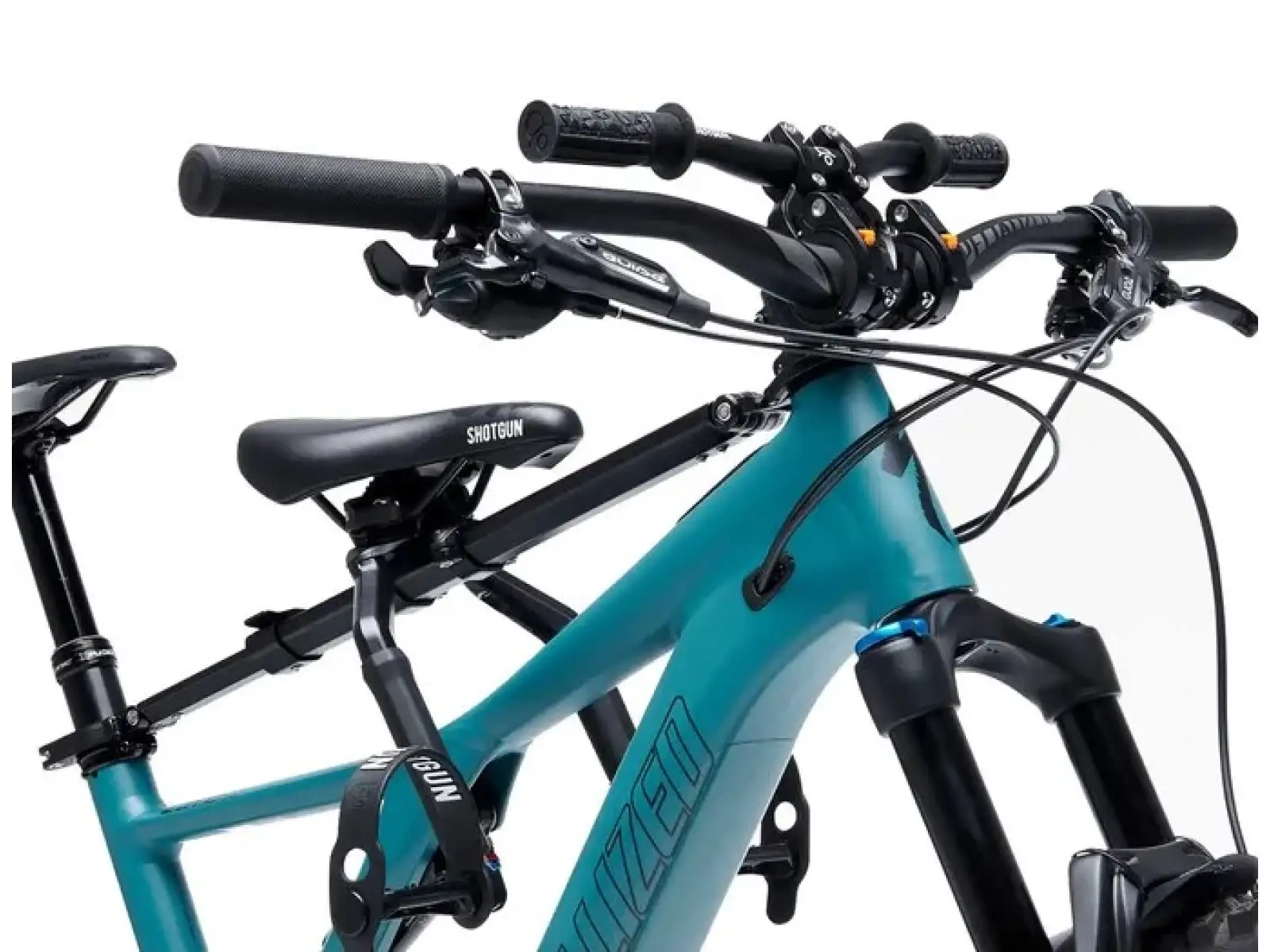 Kids Ride Shotgun Pro Combo Kindersitz und Lenker auf Rahmen