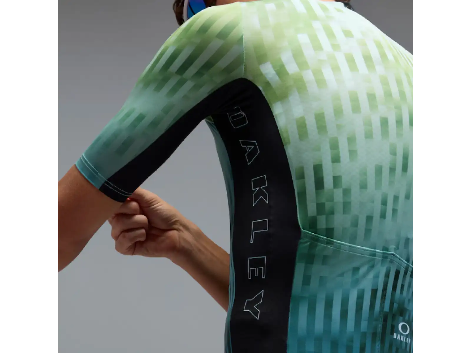 Oakley Icon Training Herren Trikot Kurzarm Green Glitch Print
