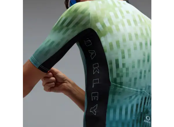 Oakley Icon Training Herren Trikot Kurzarm Green Glitch Print