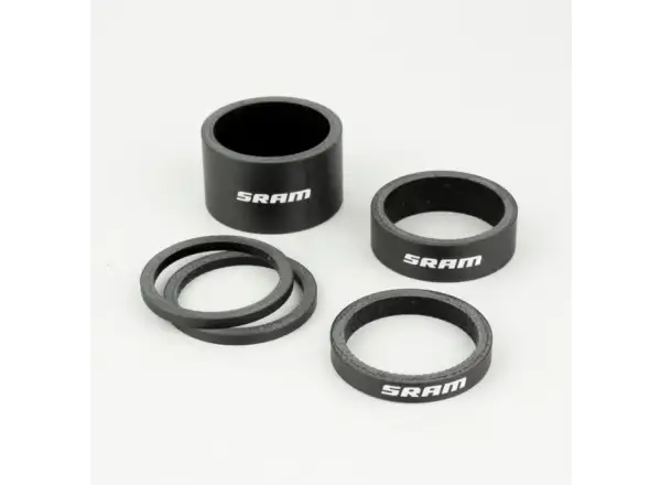 Sram Steuersatz-Unterlegscheiben Kit glänzend weiß mit SRAM Logo