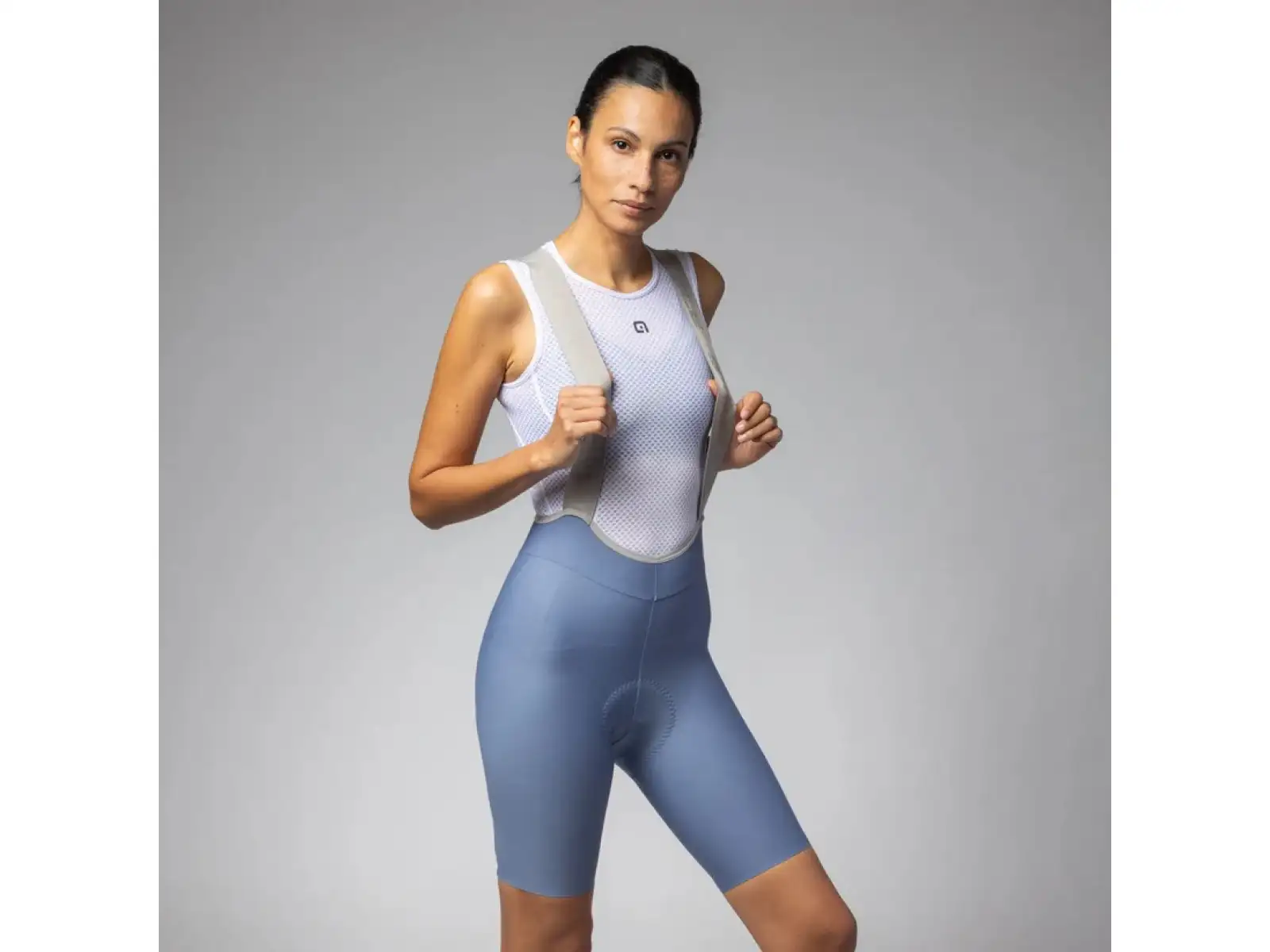 Alé PR-E Master 2.0 Damen Trägershorts mit Einsatz Stell Blue